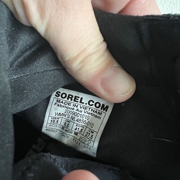 Sorel Ona 503 Black High Top Lace Up Sneaker Women’s 10.5 - Picture 7 of 8